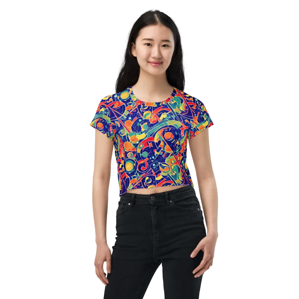 Solar Syntax on Crop Tee — Front