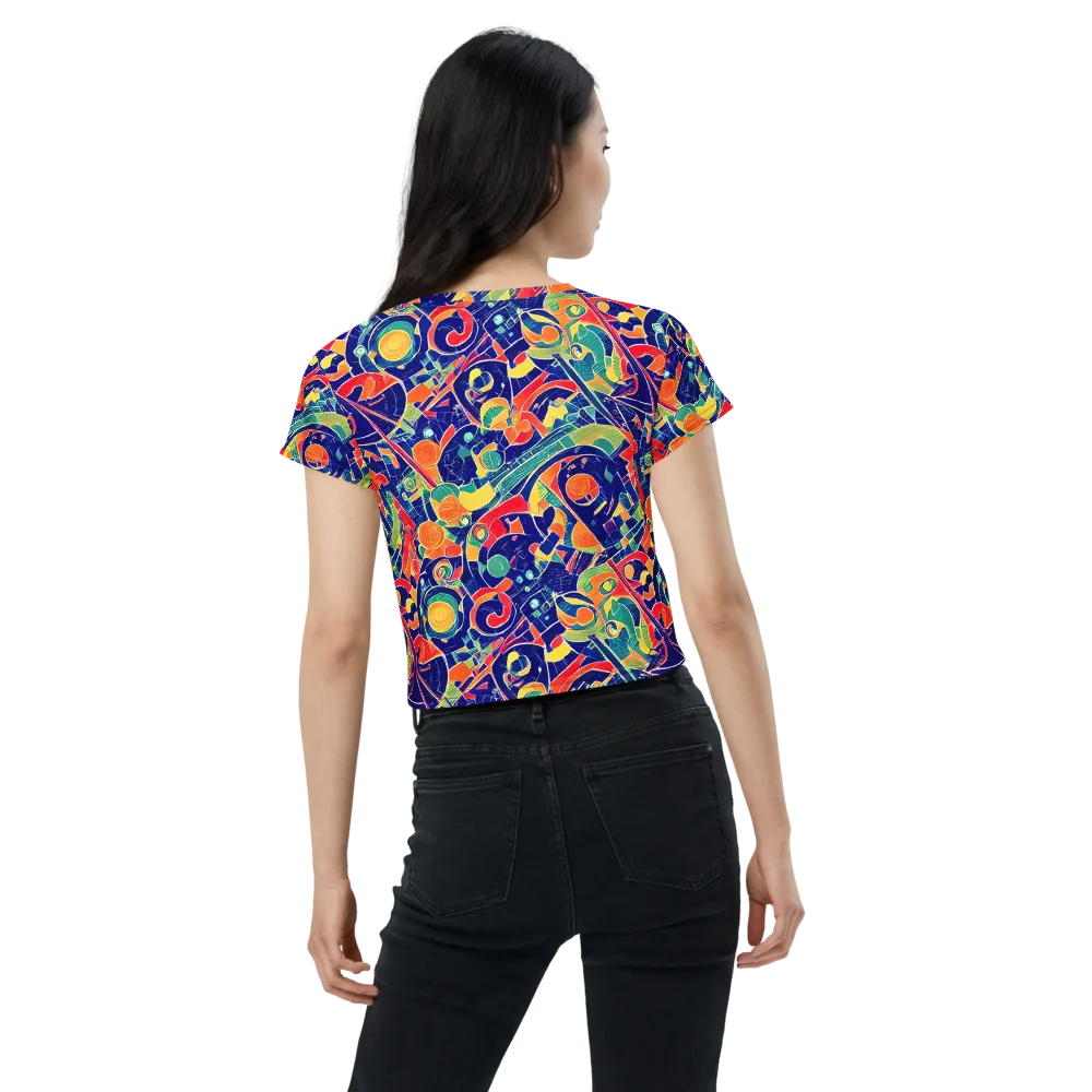 Solar Syntax on Crop Tee — Back