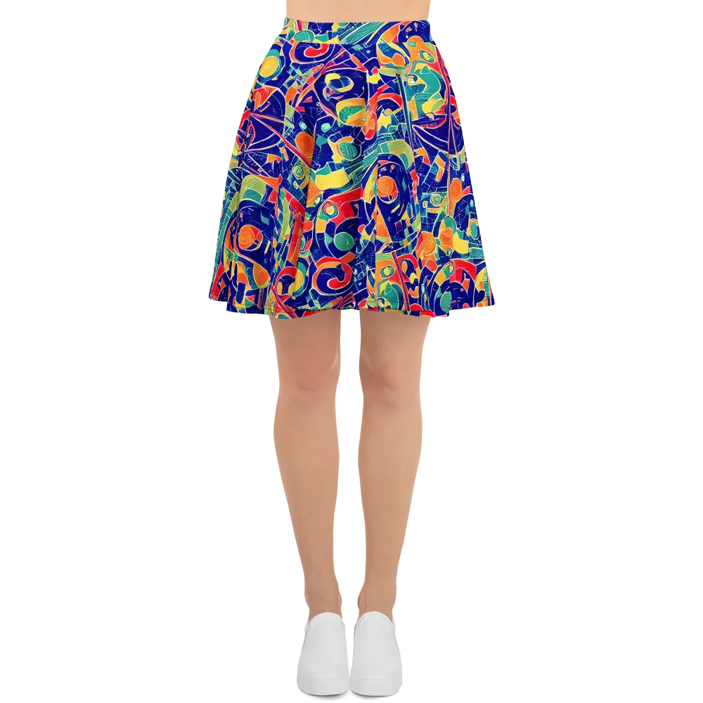Solar Syntax on Skater Skirt — Front