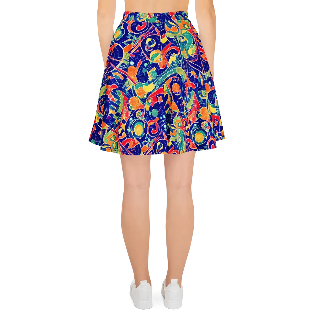 Solar Syntax on Skater Skirt — Back