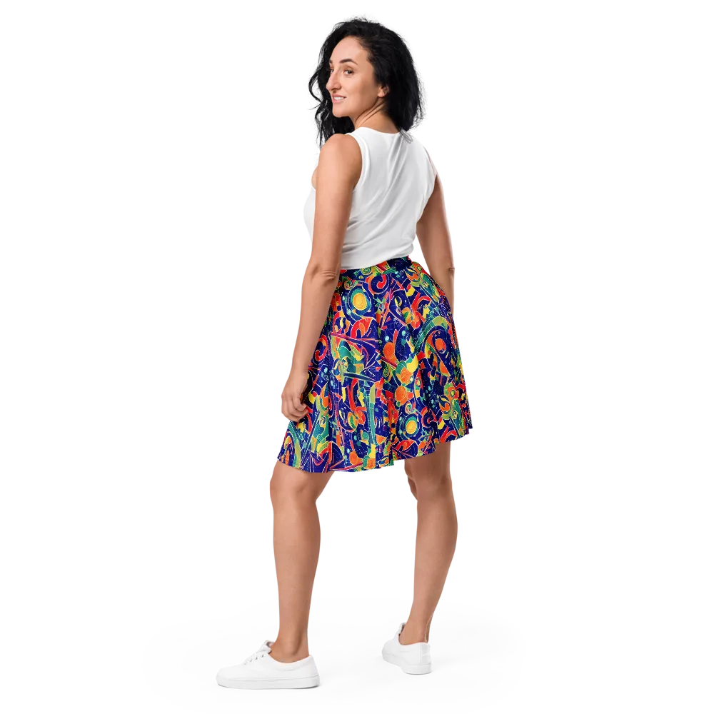 Solar Syntax on Skater Skirt — Back