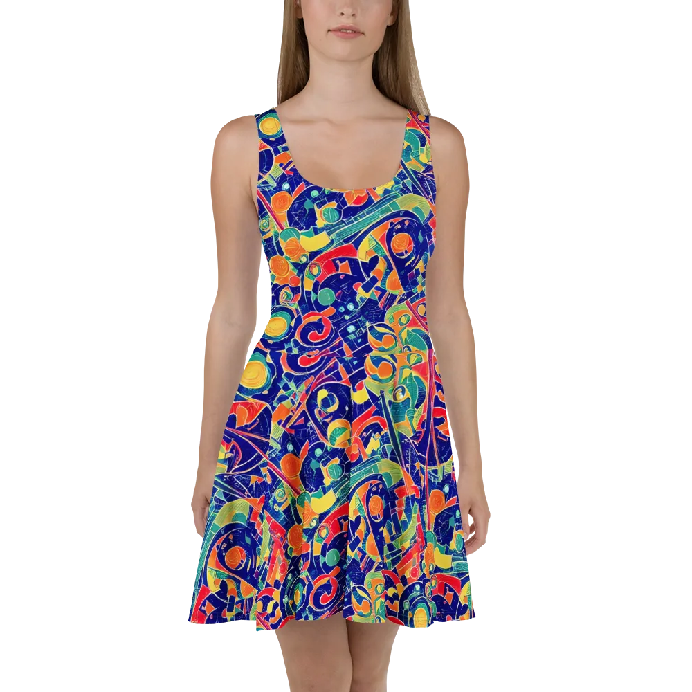 Solar Syntax on Skater Dress — Front