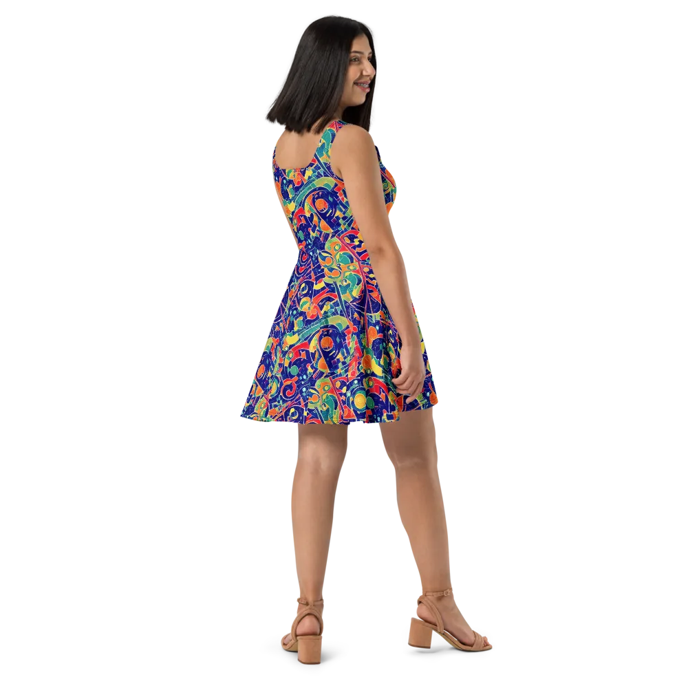 Solar Syntax on Skater Dress — Right