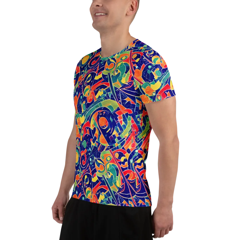 Solar Syntax on Men's Athletic T-Shirt — Left