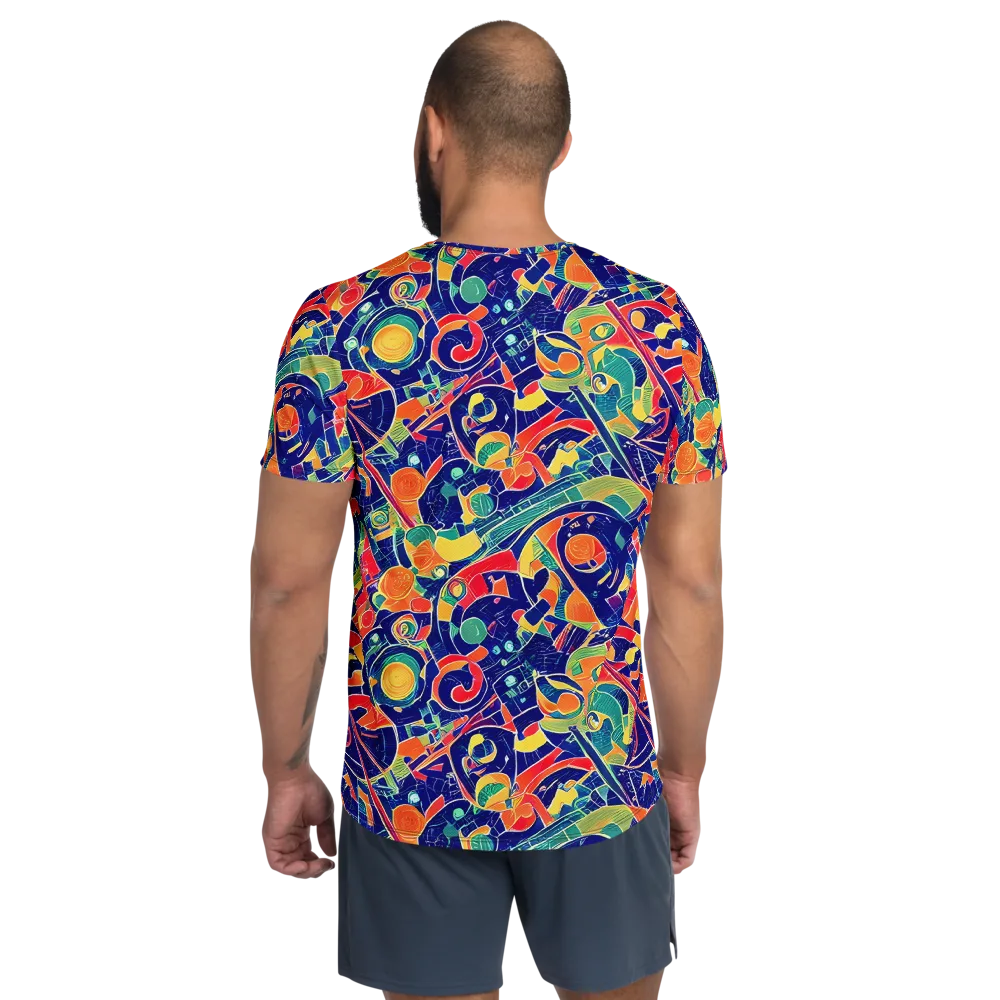 Solar Syntax on Men's Athletic T-Shirt — Back