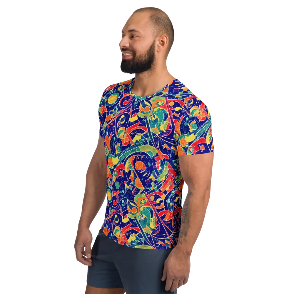 Solar Syntax on Men's Athletic T-Shirt — Left