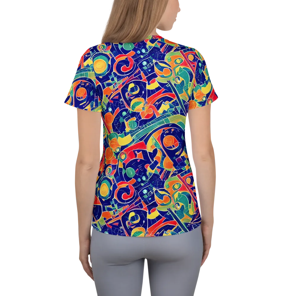 Solar Syntax on Women's Athletic T-Shirt — Back