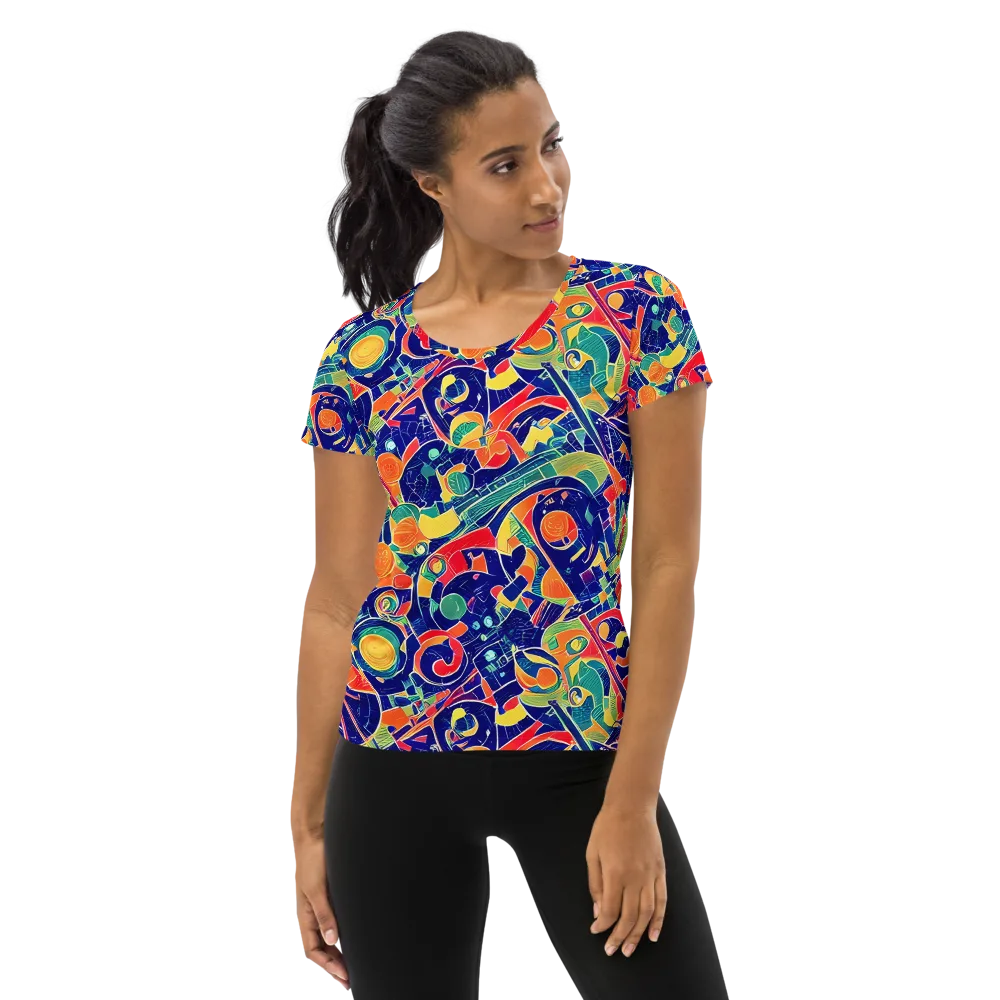 Solar Syntax on Women's Athletic T-Shirt — Front