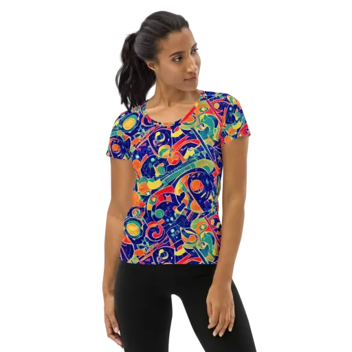 Solar Syntax on a Women's Athletic T-Shirt