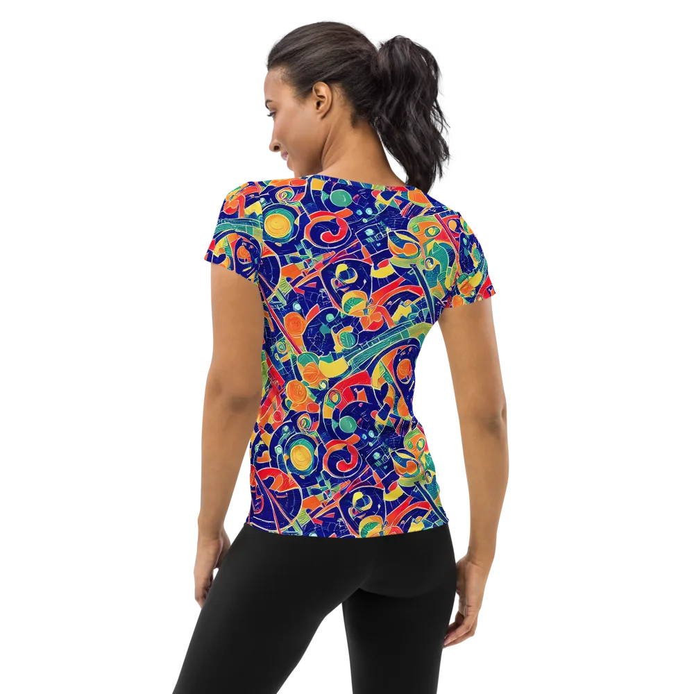 Solar Syntax on Women's Athletic T-Shirt — Back