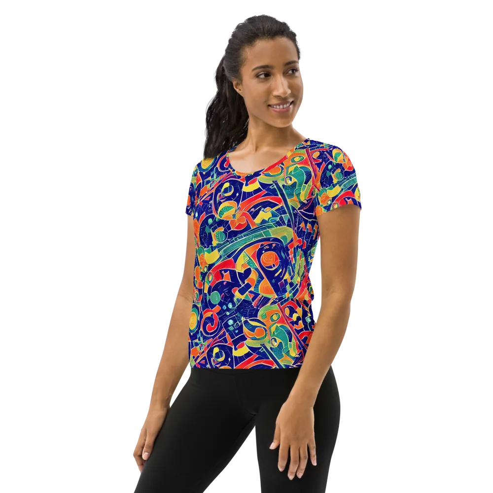 Solar Syntax on Women's Athletic T-Shirt — Left