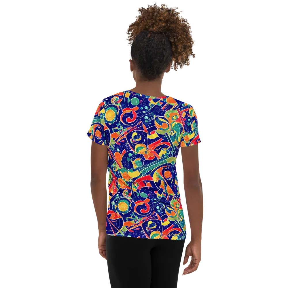 Solar Syntax on Women's Athletic T-Shirt — Back