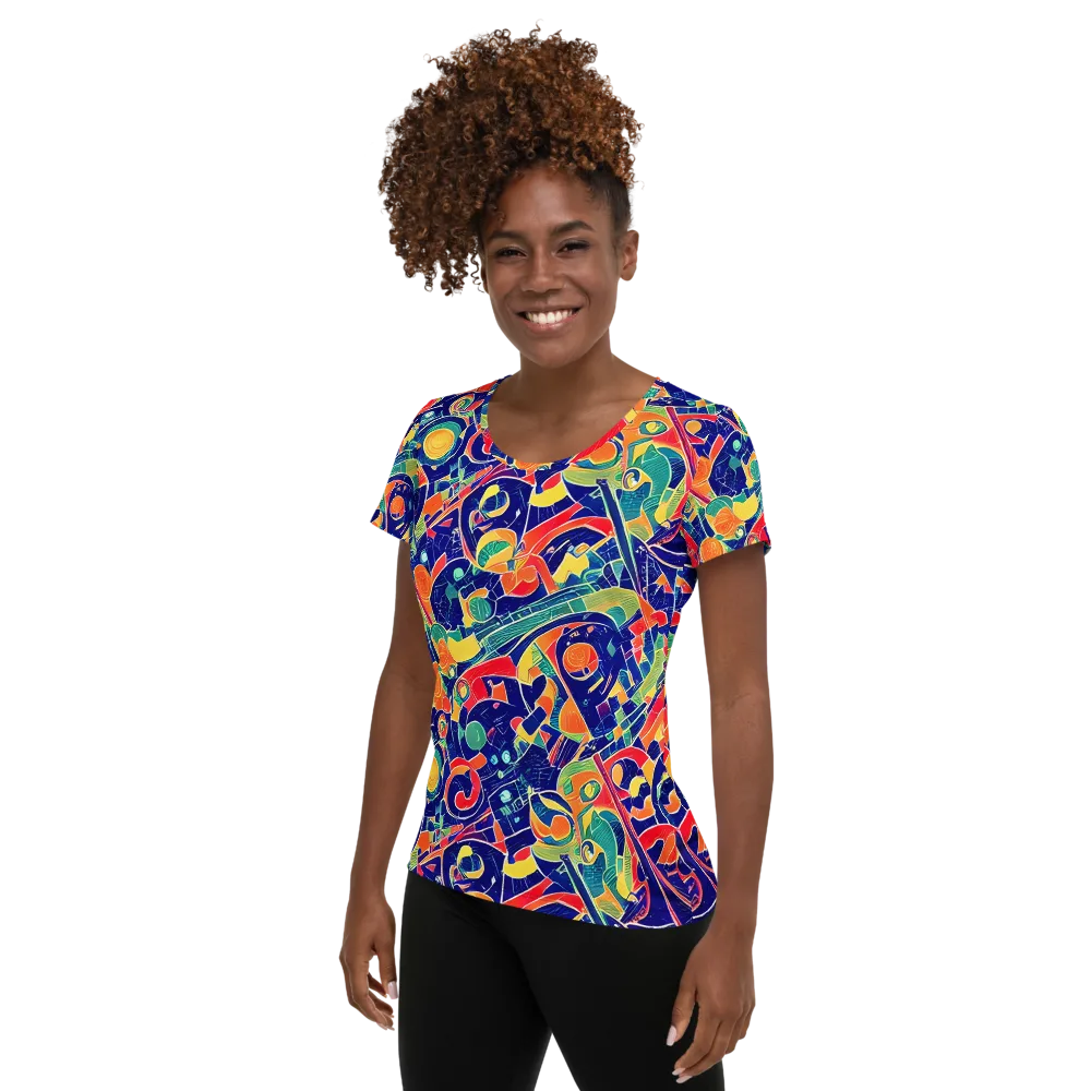 Solar Syntax on Women's Athletic T-Shirt — Left