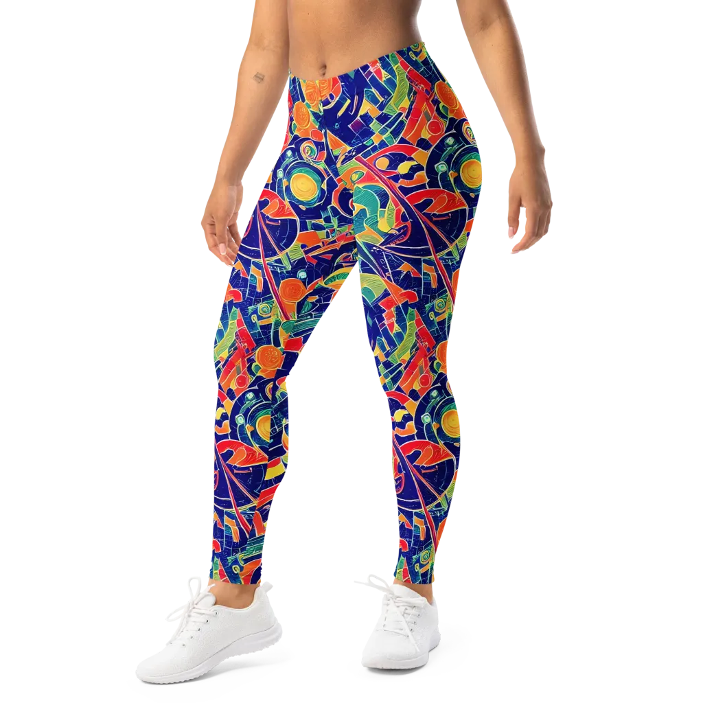 Solar Syntax on Leggings — Left Front