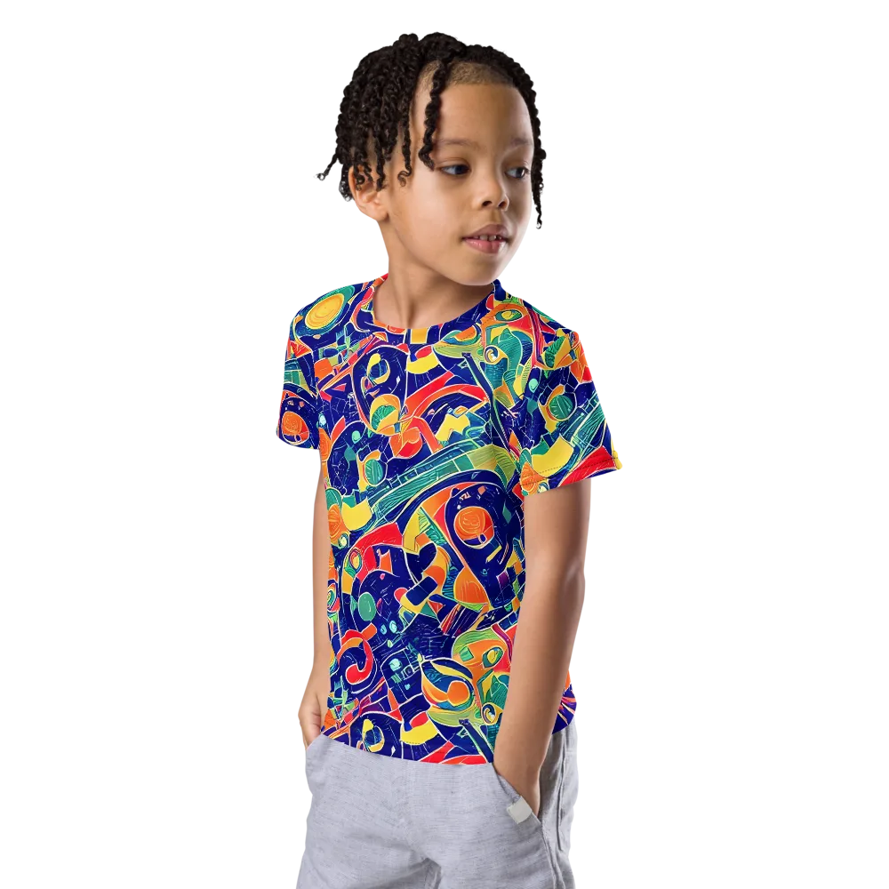 Solar Syntax on Kids Crew Neck T-Shirt — Left Front