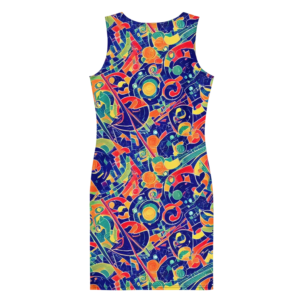 Solar Syntax on Bodycon Dress — Back