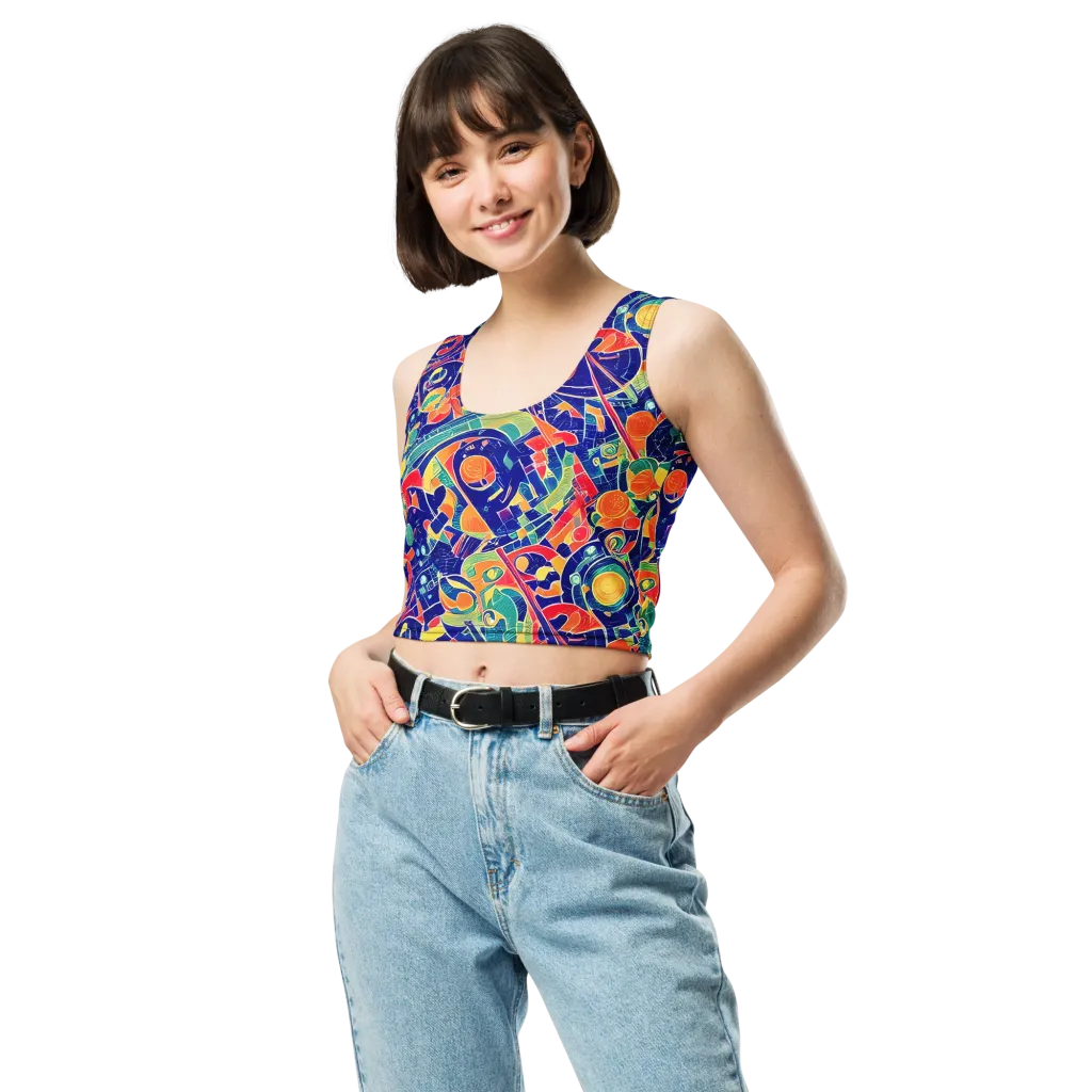 Solar Syntax on Crop Top — Front