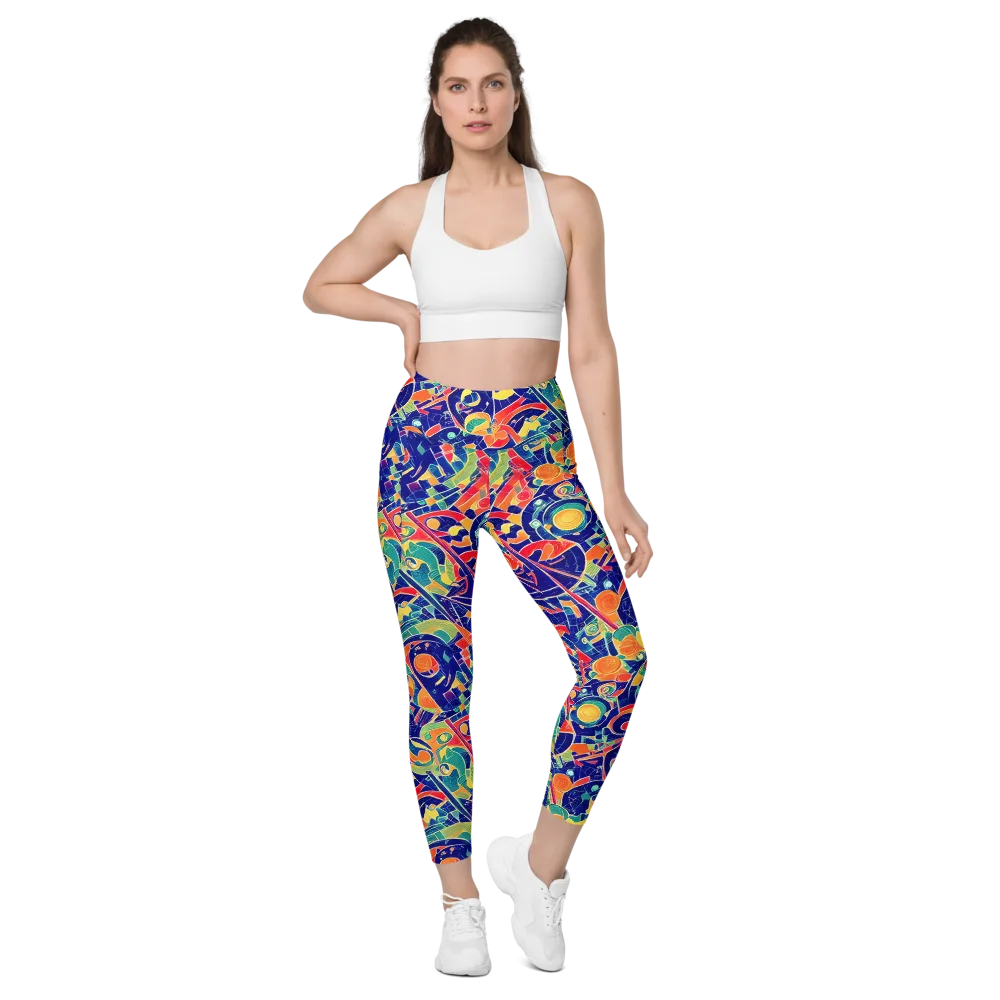 Solar Syntax on Leggings with Pockets — Front