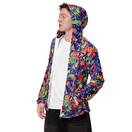 Solar Syntax on a Men's Windbreaker
