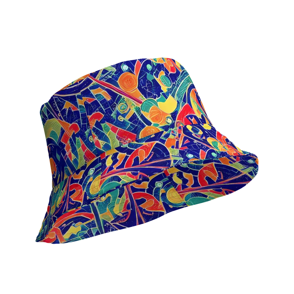 Solar Syntax on Reversible Bucket Hat — Product details Outside