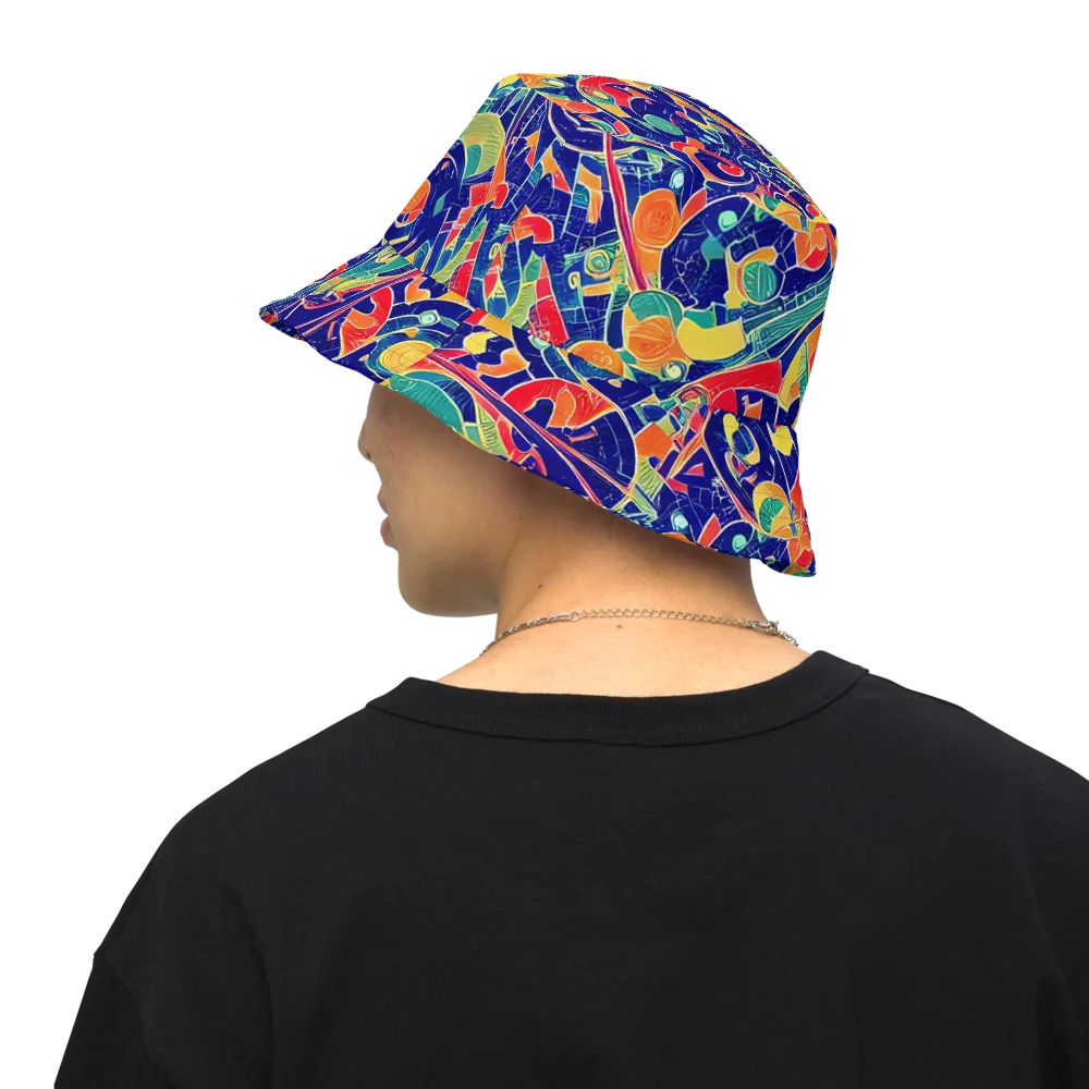 Solar Syntax on Reversible Bucket Hat — Back Inside