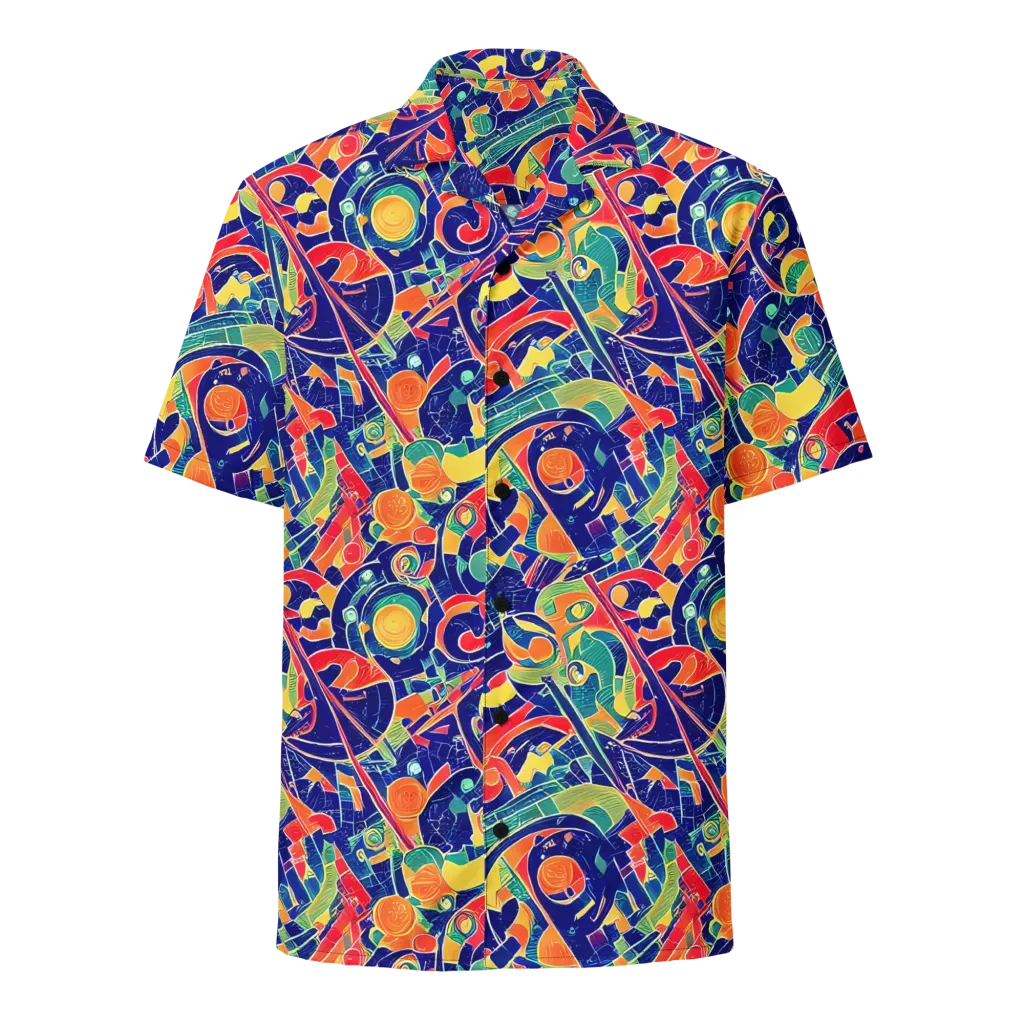 Solar Syntax on Button Shirt — Front