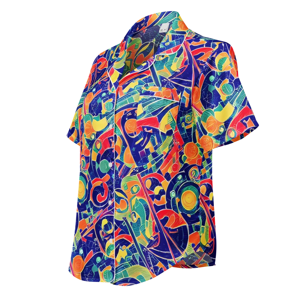 Solar Syntax on Women's Short Sleeve Pajama Top — Left Front