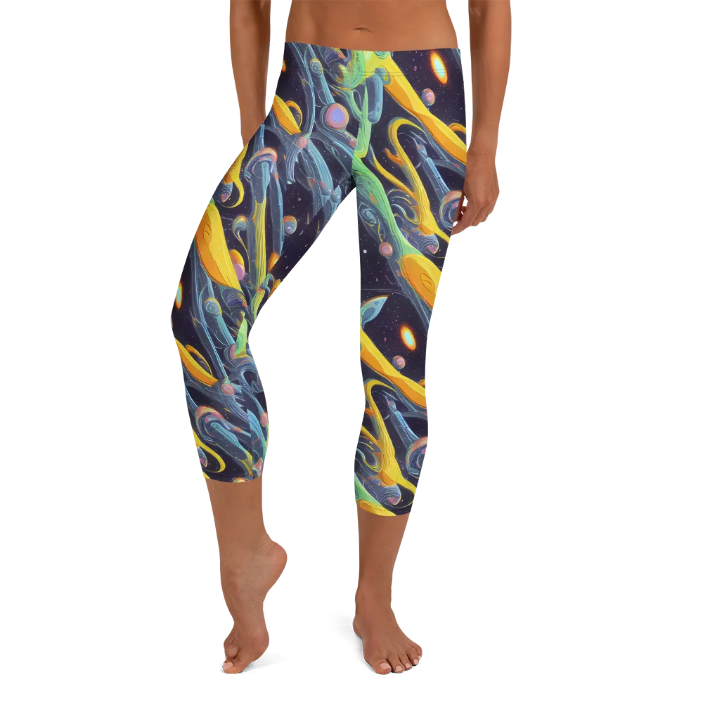 Interstellar Flow on Capri Leggings — Front