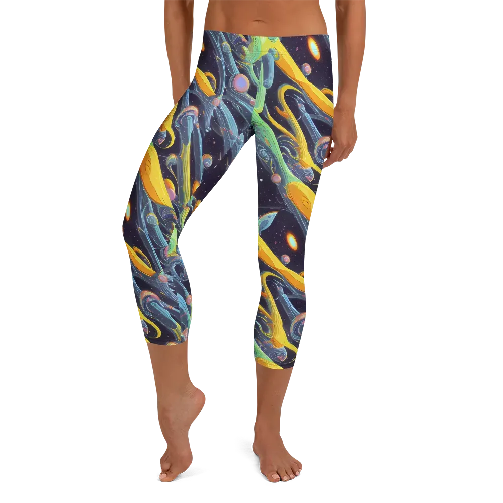 Interstellar Flow on Capri Leggings — Front