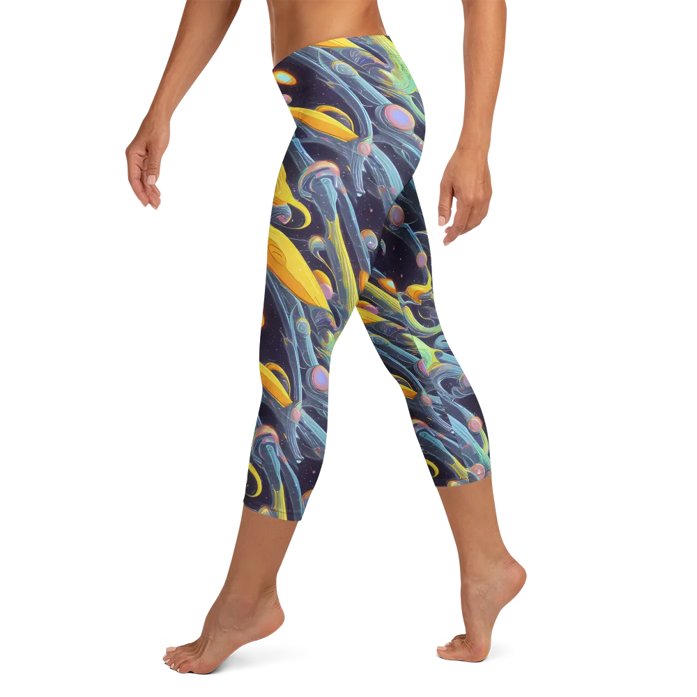 Interstellar Flow on Capri Leggings — Left
