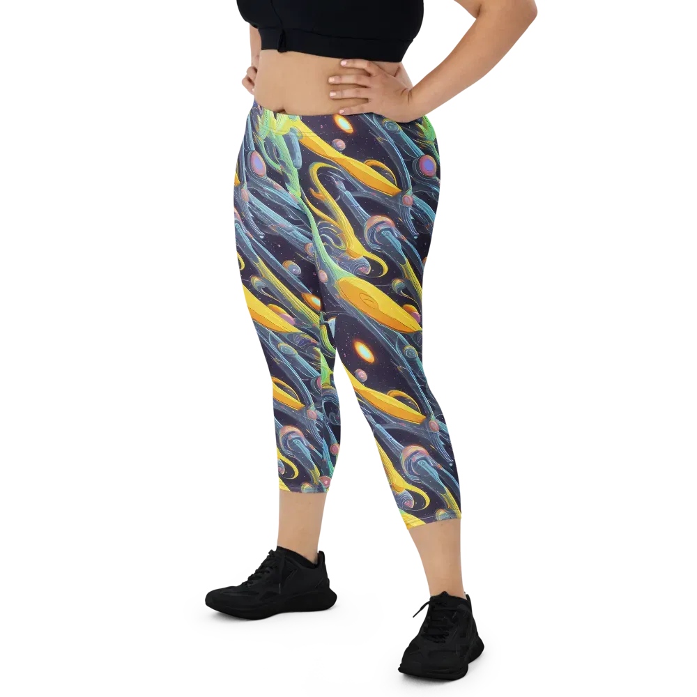 Interstellar Flow on Capri Leggings — Front