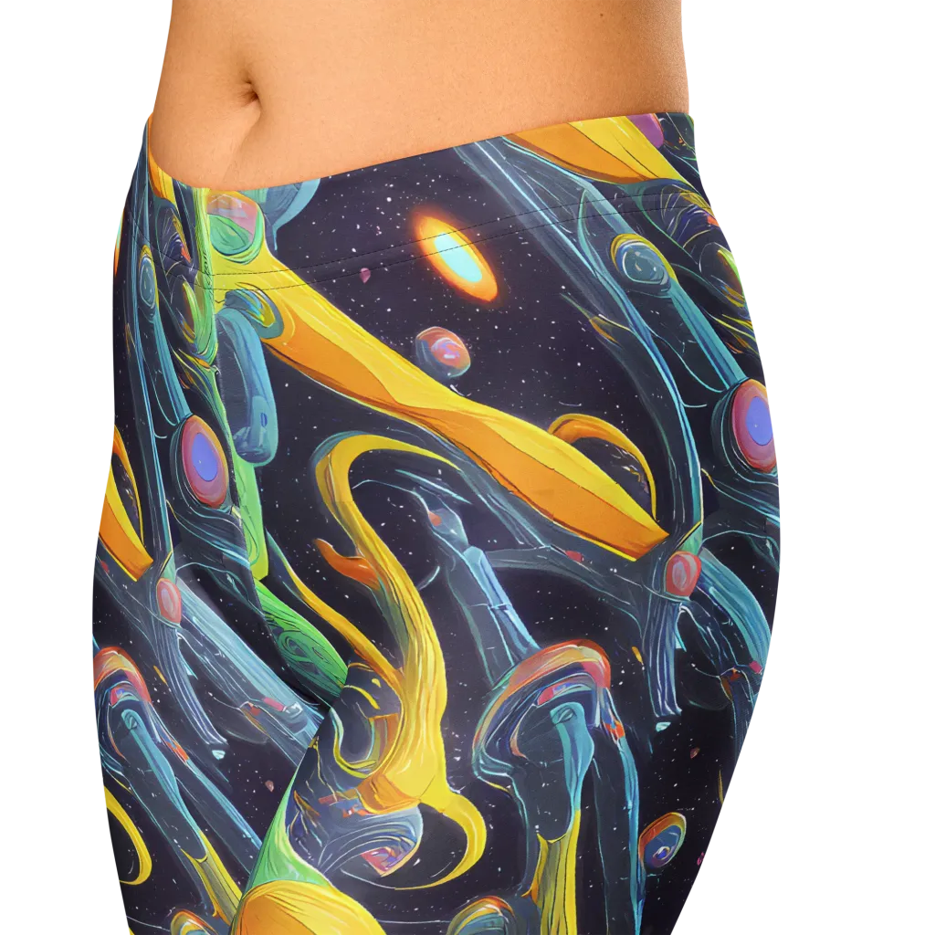 Interstellar Flow on Capri Leggings — Zoomed-in