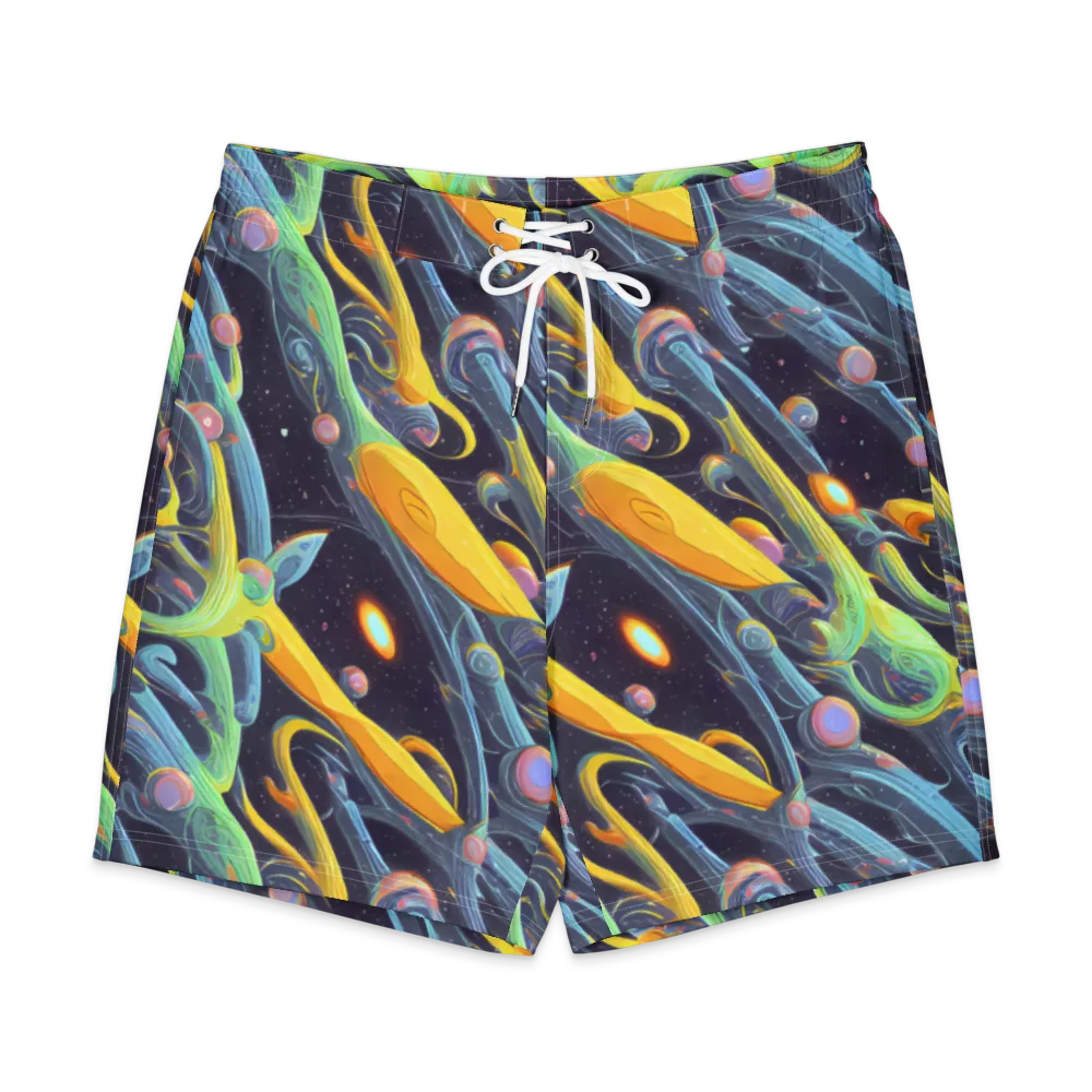 Interstellar Flow on Men's Board Shorts — Front