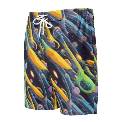 Interstellar Flow on a Men's Board Shorts