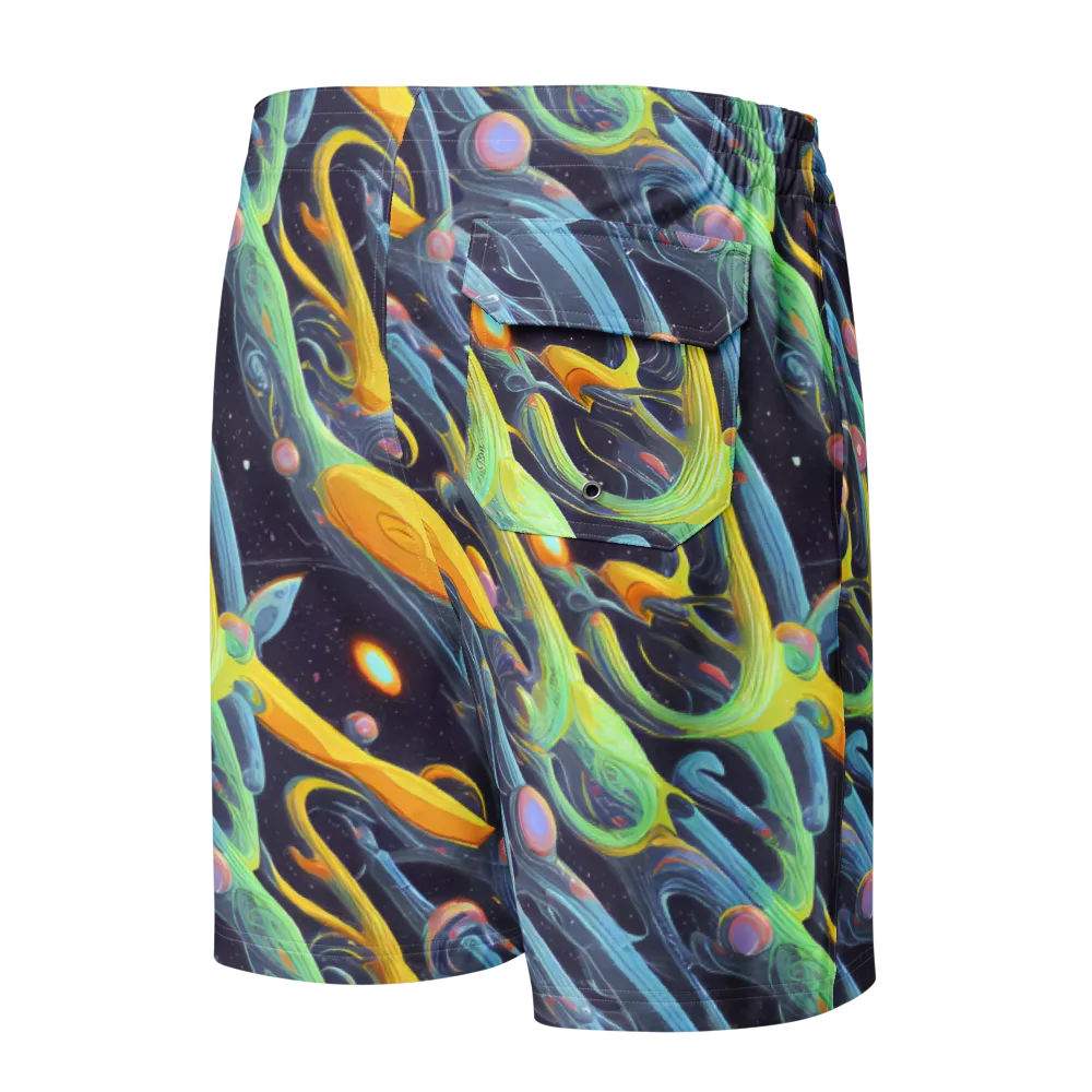 Interstellar Flow on Men's Board Shorts — Back