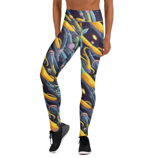 Interstellar Flow on a Yoga Leggings