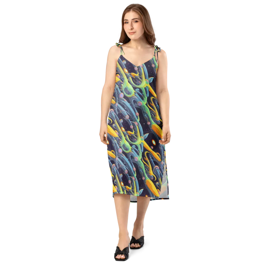 Interstellar Flow on Slip Dress — Front