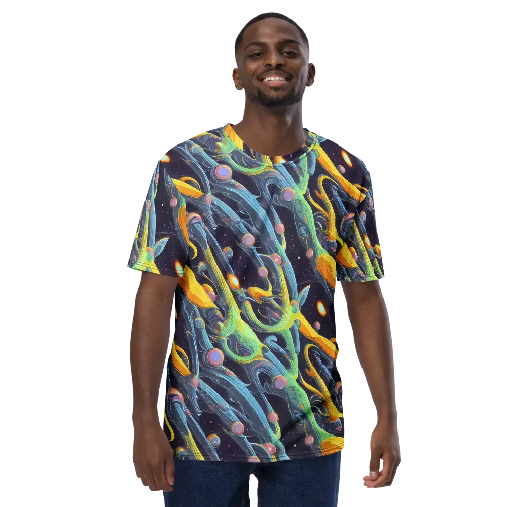 Interstellar Flow on Men's Crew Neck T-Shirt — Front