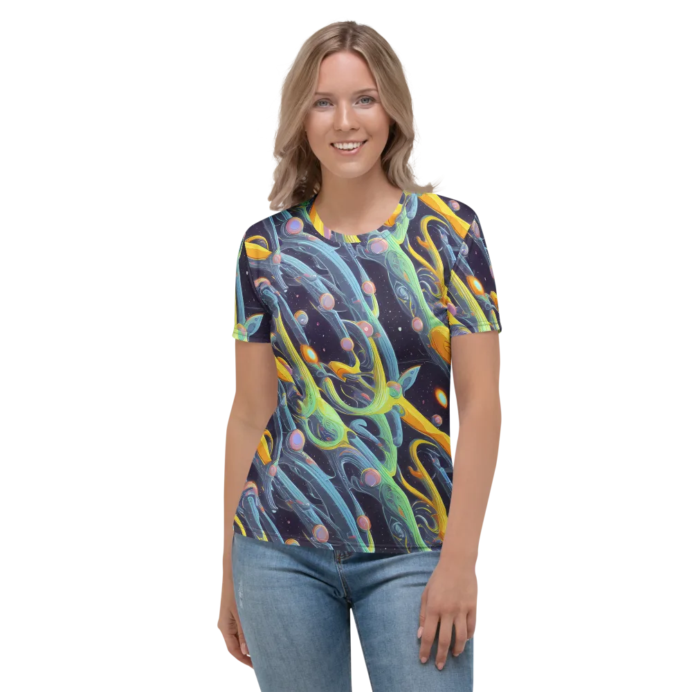 Interstellar Flow on Women's Crew Neck T-Shirt — Front