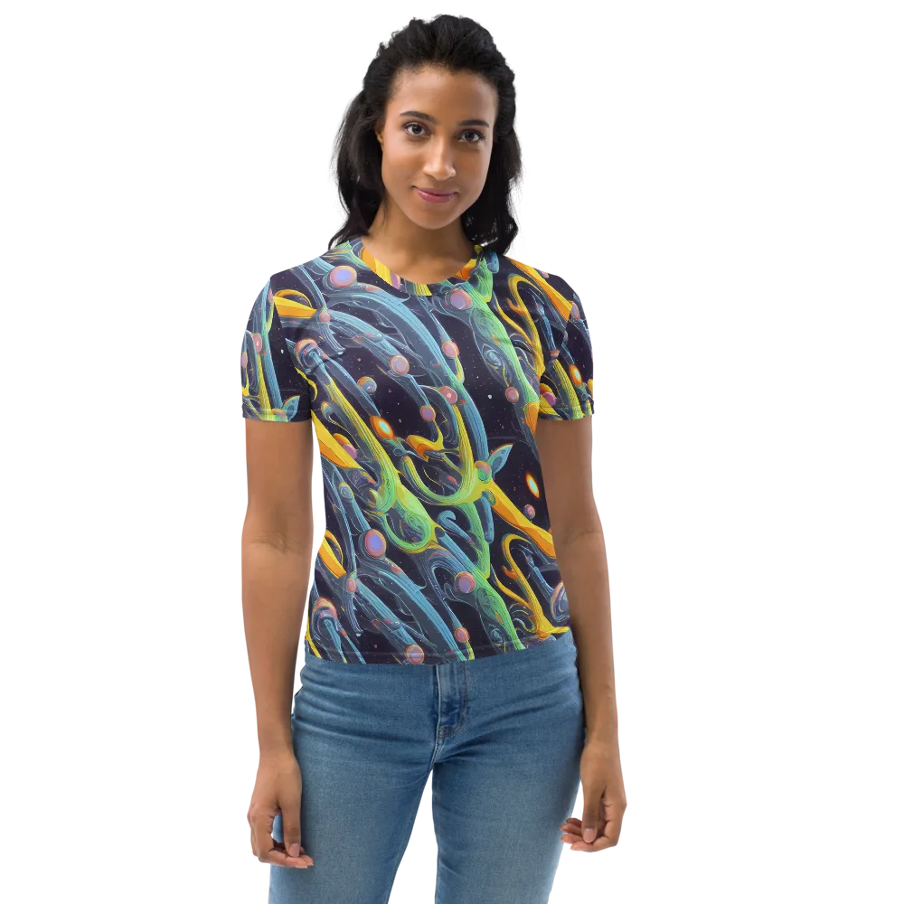 Interstellar Flow on Women's Crew Neck T-Shirt — Front