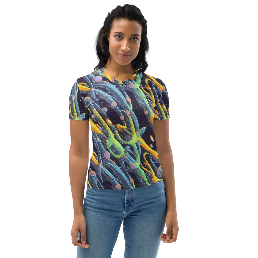 Interstellar Flow on Women's Crew Neck T-Shirt — Front