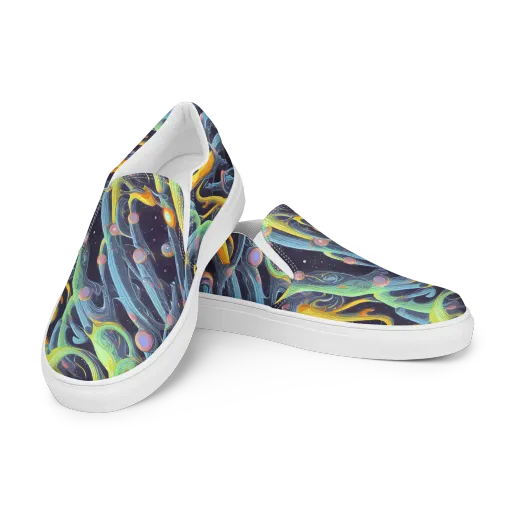 Interstellar Flow on a Men's Slip-On Canvas Shoes