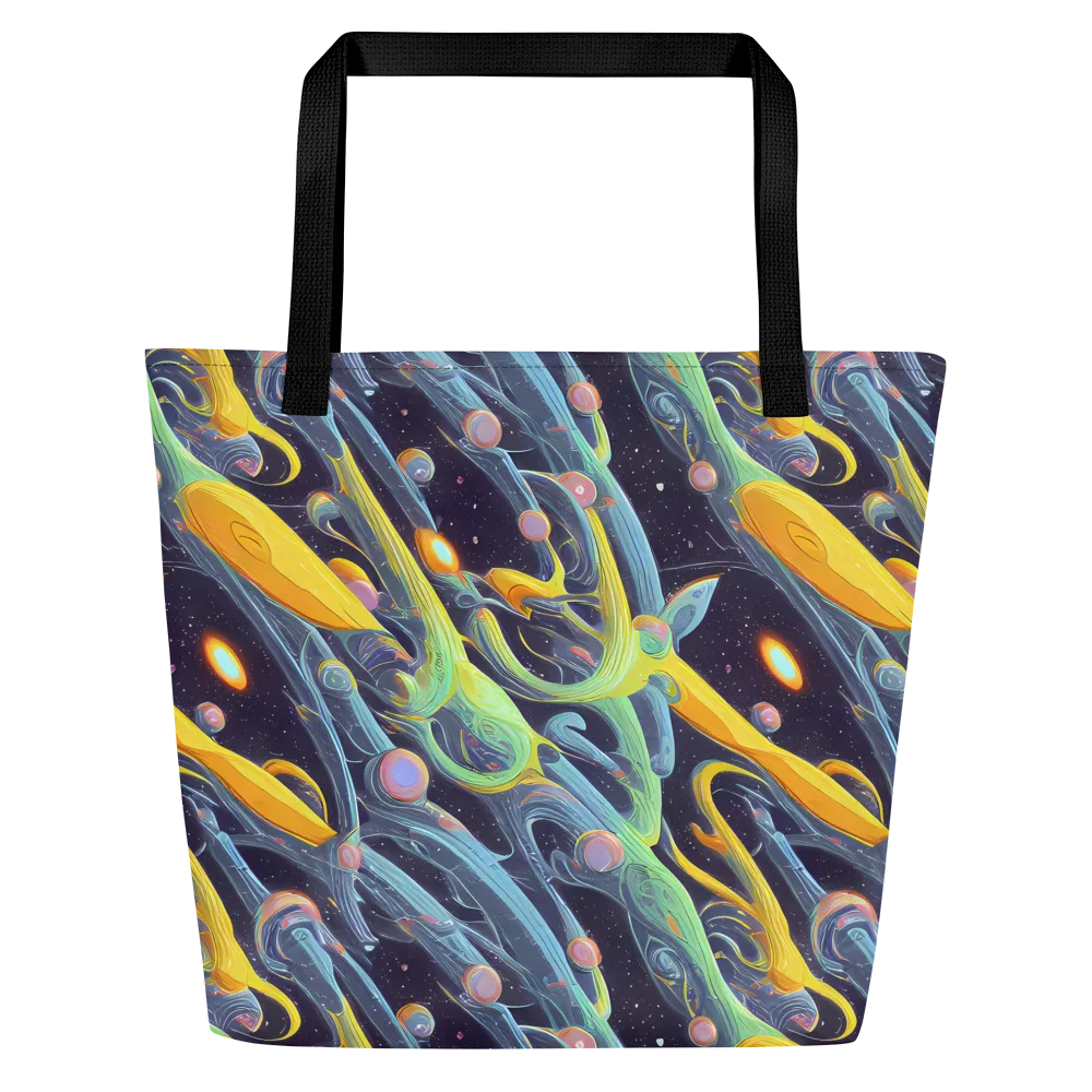 Interstellar Flow on Large Tote Bag W/ Pocket — Front