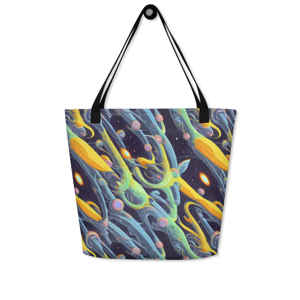 Interstellar Flow on Large Tote Bag W/ Pocket — Front