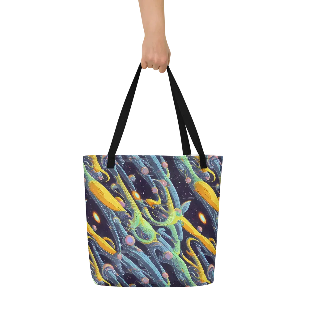 Interstellar Flow on Large Tote Bag W/ Pocket — Front