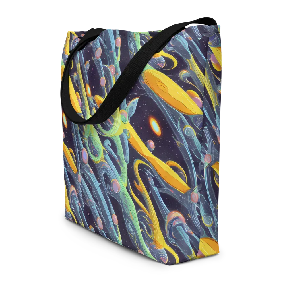 Interstellar Flow on Large Tote Bag W/ Pocket — Front
