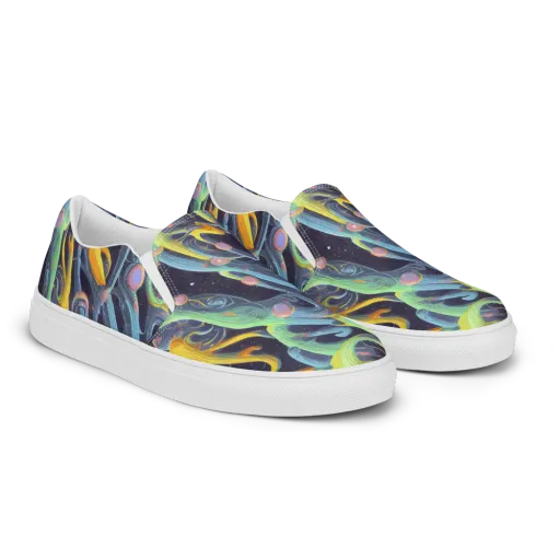 Interstellar Flow on a Women's Slip-On Canvas Shoes