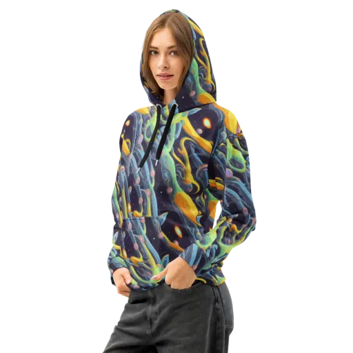 Interstellar Flow on a Cotton Hoodie