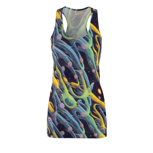 Interstellar Flow on a Racerback Dress