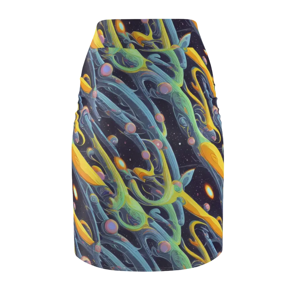 Interstellar Flow on Pencil Skirt — Back